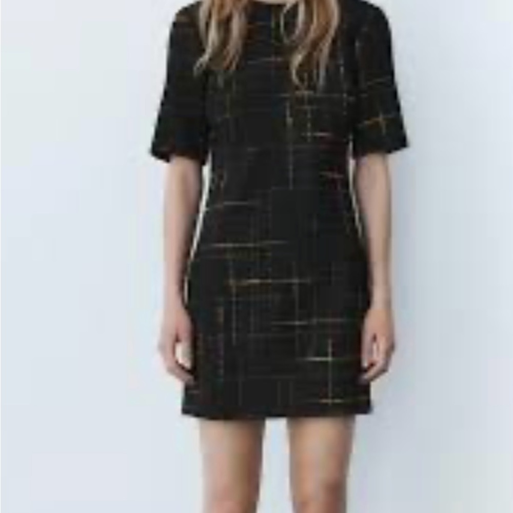 ZARA TEXTURED SHORT DRESS size XS